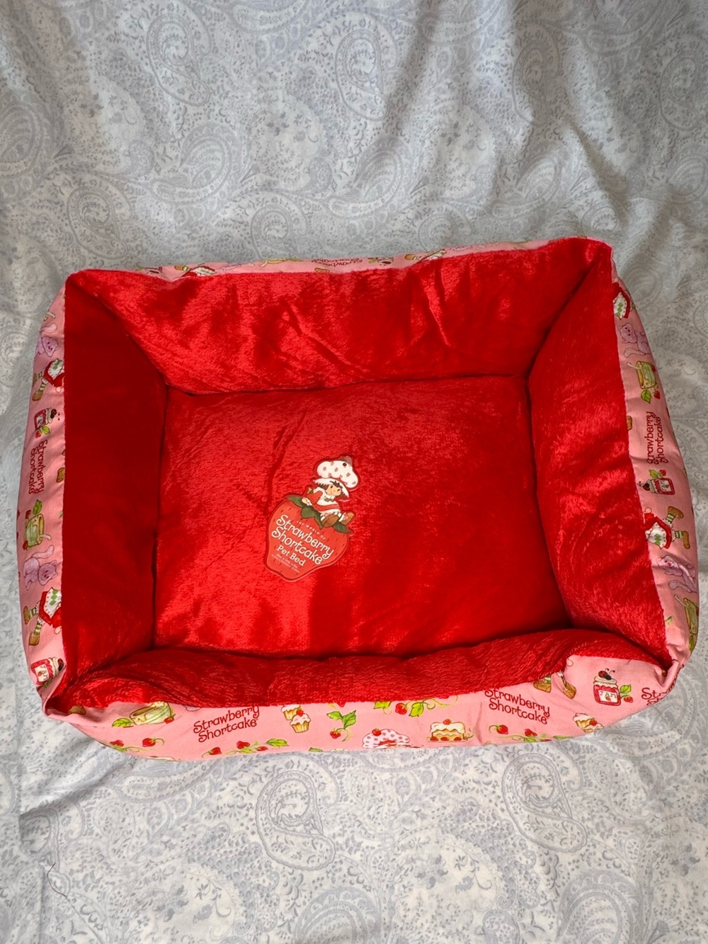 Strawberry Shortcake Plush Red & Pink Small Pet Bed